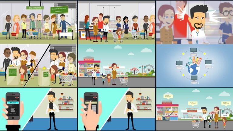 Bank Card Shopping Cartoon Storyboard