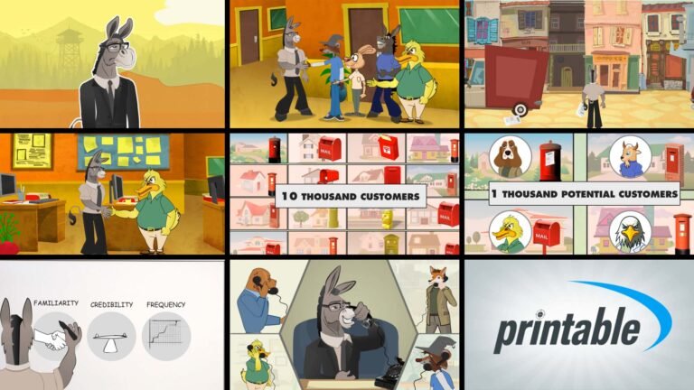 Animal Character Explainer Video Storyboard
